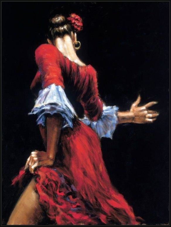 Framed Flamenco Dancer flamenco dancer ii painting