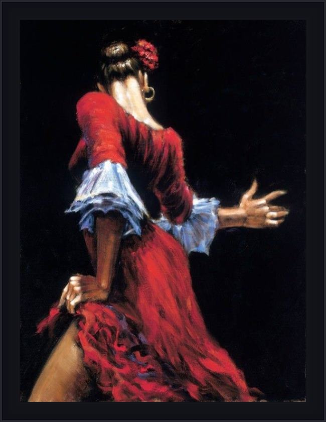 Framed Flamenco Dancer flamenco dancer ii painting