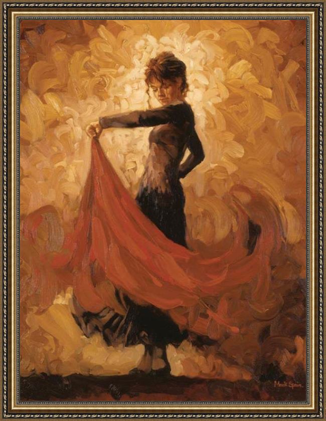 Framed Flamenco Dancer flamenco i painting