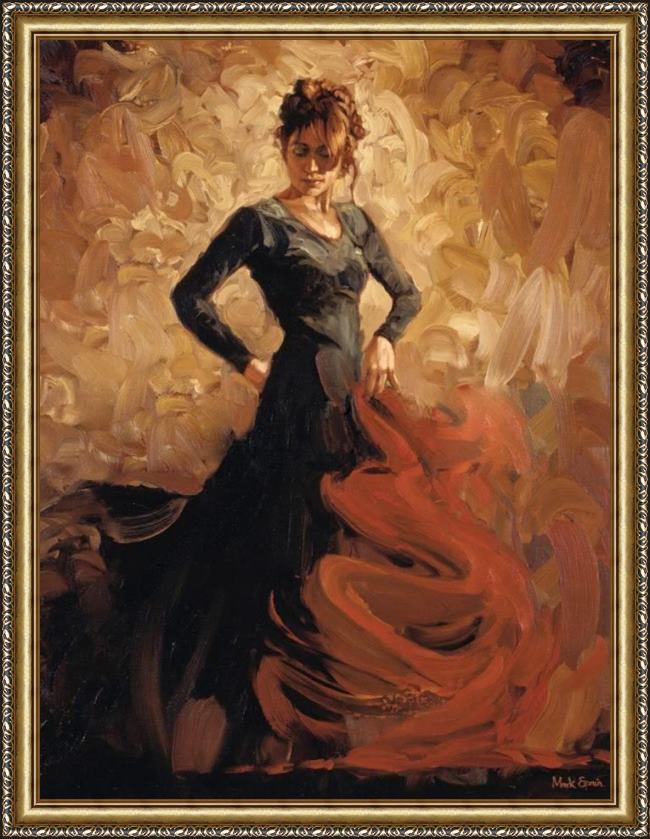 Framed Flamenco Dancer flamenco ii painting