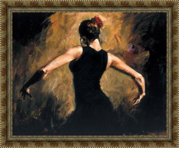 Framed Flamenco Dancer flamenco iii painting