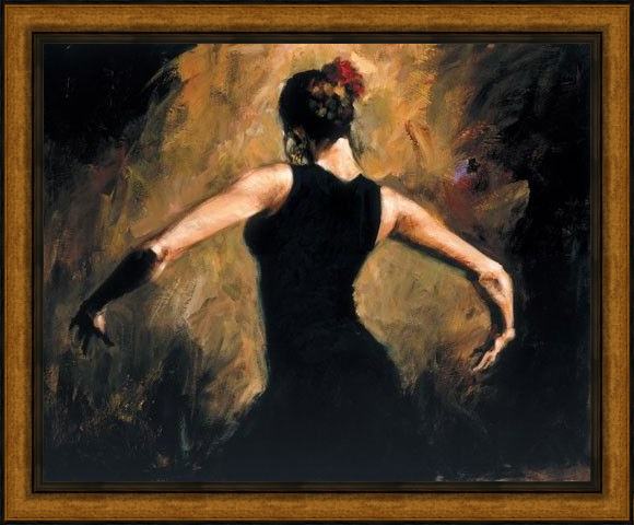 Framed Flamenco Dancer flamenco iii painting