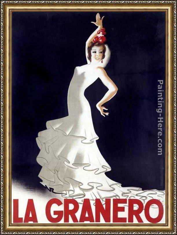 Framed Flamenco Dancer la granero flamenco dance painting