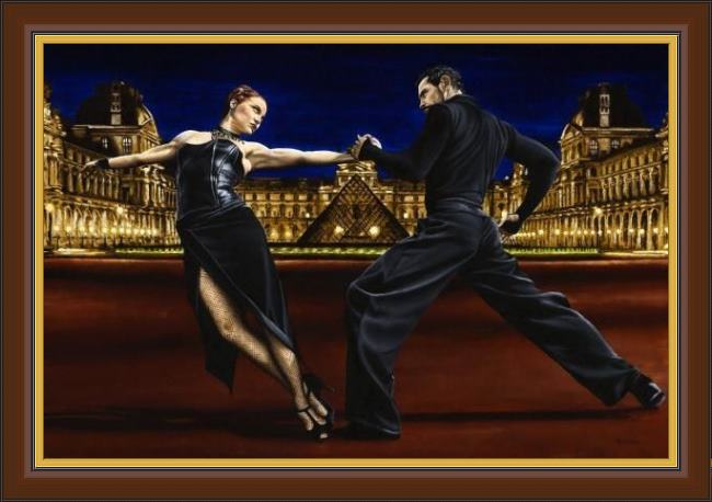 Framed Flamenco Dancer last tango in paris painting