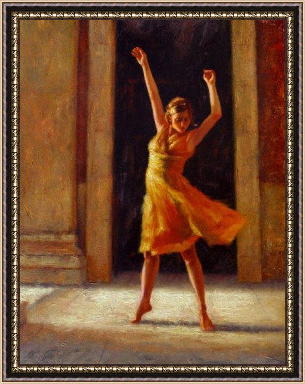 Framed Flamenco Dancer passion painting