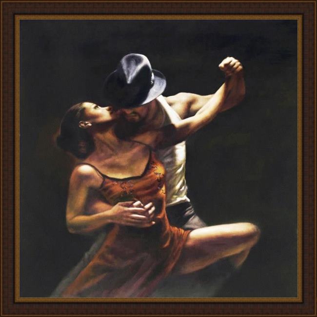 Framed Flamenco Dancer provocation by hamish blakely painting