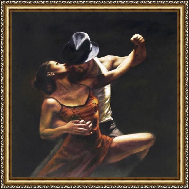 Framed Flamenco Dancer provocation by hamish blakely painting
