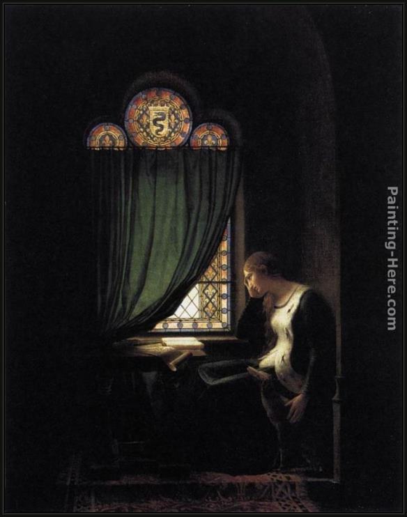 Framed Fleury-Francois Richard valentine of milan mourning her husband, the duke of orléans painting
