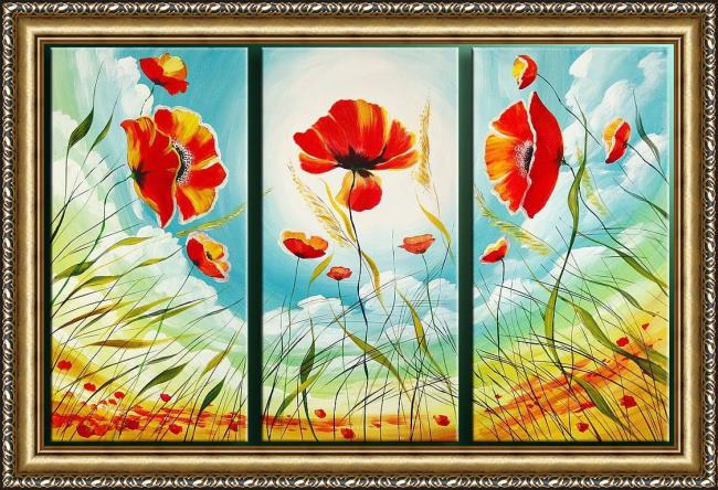 Framed flower  painting