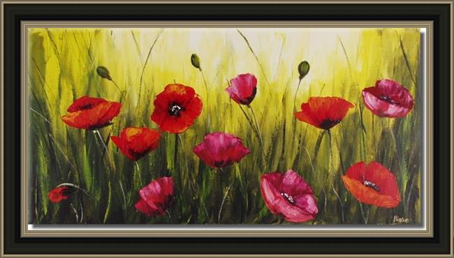 Framed flower  painting