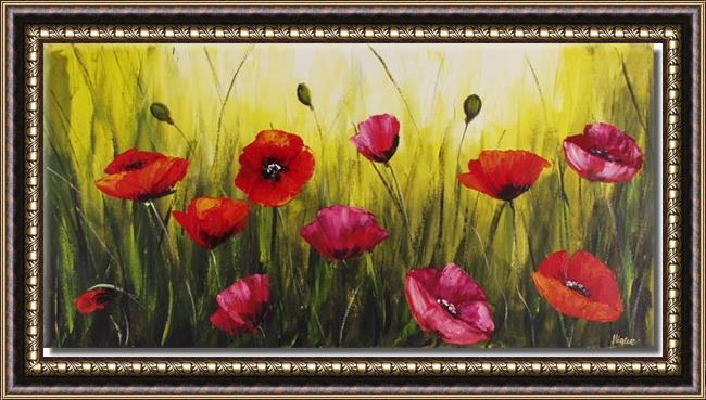 Framed flower  painting