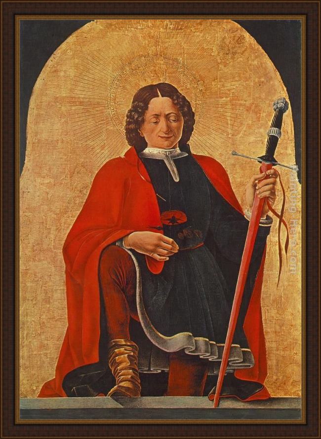 Framed Francesco del Cossa st florian (griffoni polyptych) painting