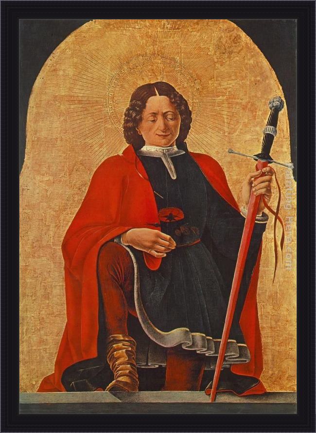 Framed Francesco del Cossa st florian (griffoni polyptych) painting