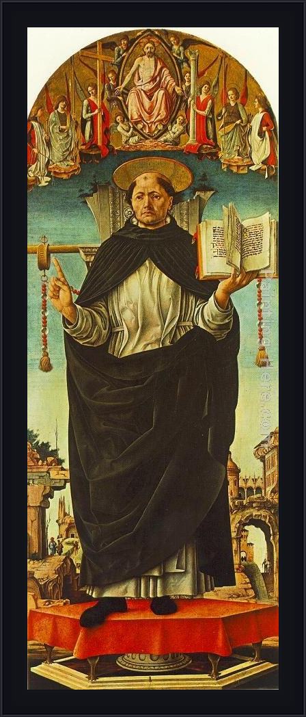 Framed Francesco del Cossa st vincent ferrer (griffoni polyptych) painting