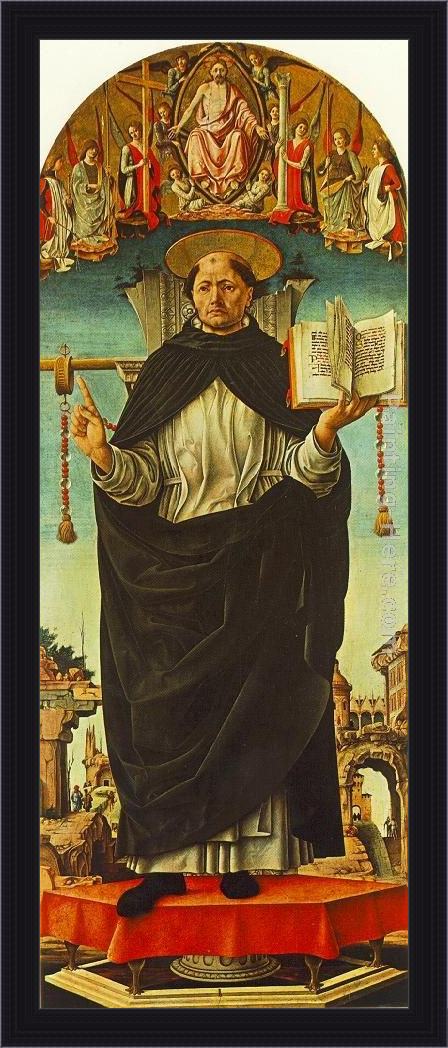 Framed Francesco del Cossa st vincent ferrer (griffoni polyptych) painting