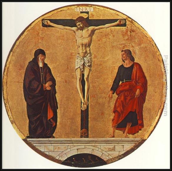 Framed Francesco del Cossa the crucifixion (griffoni polyptych) painting