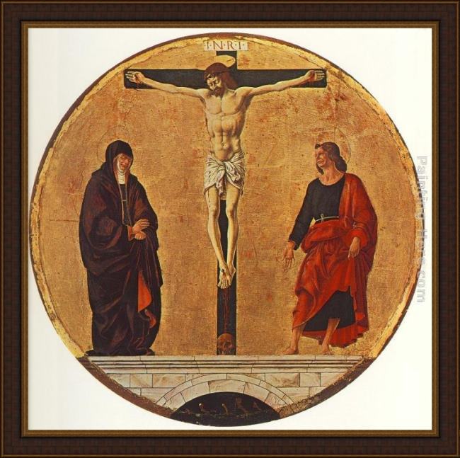 Framed Francesco del Cossa the crucifixion (griffoni polyptych) painting