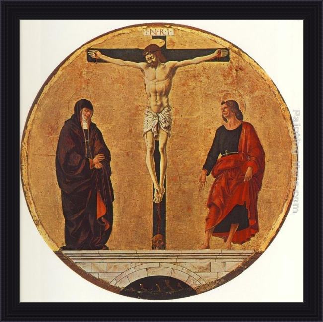 Framed Francesco del Cossa the crucifixion (griffoni polyptych) painting