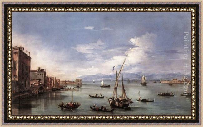 Framed Francesco Guardi the lagoon from the fondamenta nuove painting