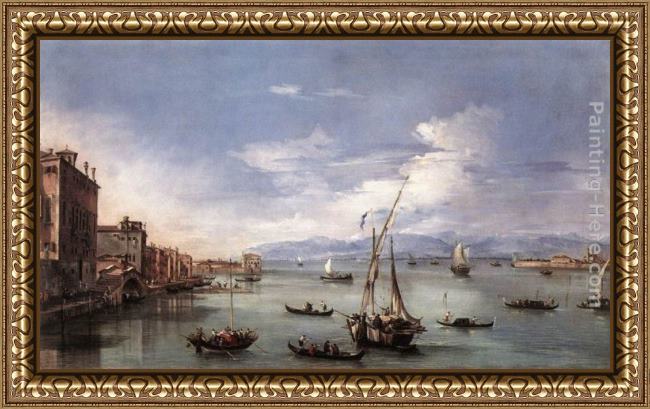 Framed Francesco Guardi the lagoon from the fondamenta nuove painting