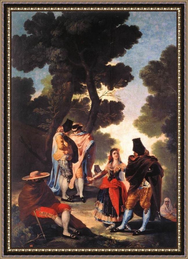 Framed Francisco de Goya a walk in andalusia painting