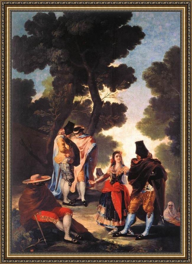 Framed Francisco de Goya a walk in andalusia painting