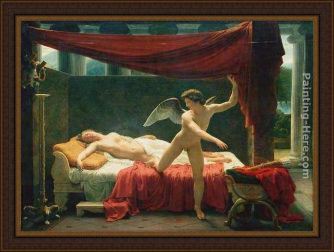 Framed Francois-Edouard Picot l'amour et psyché painting