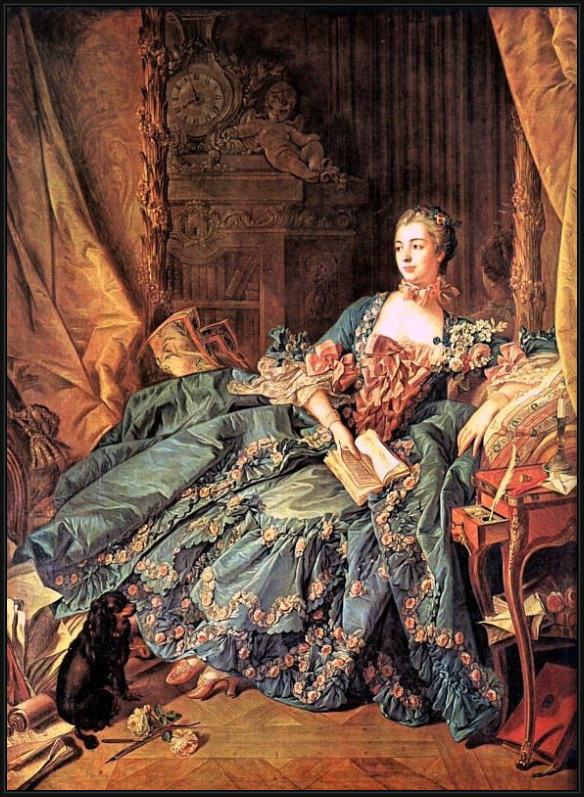 Framed Francois Boucher the marquise de pompadour painting