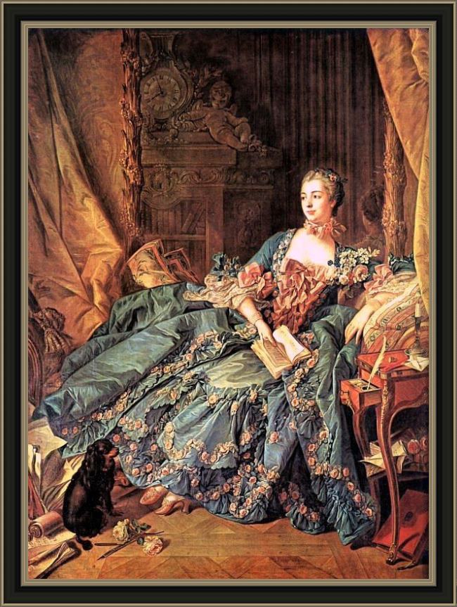 Framed Francois Boucher the marquise de pompadour painting