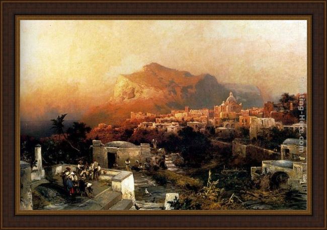 Framed Franz Richard Unterberger capri painting