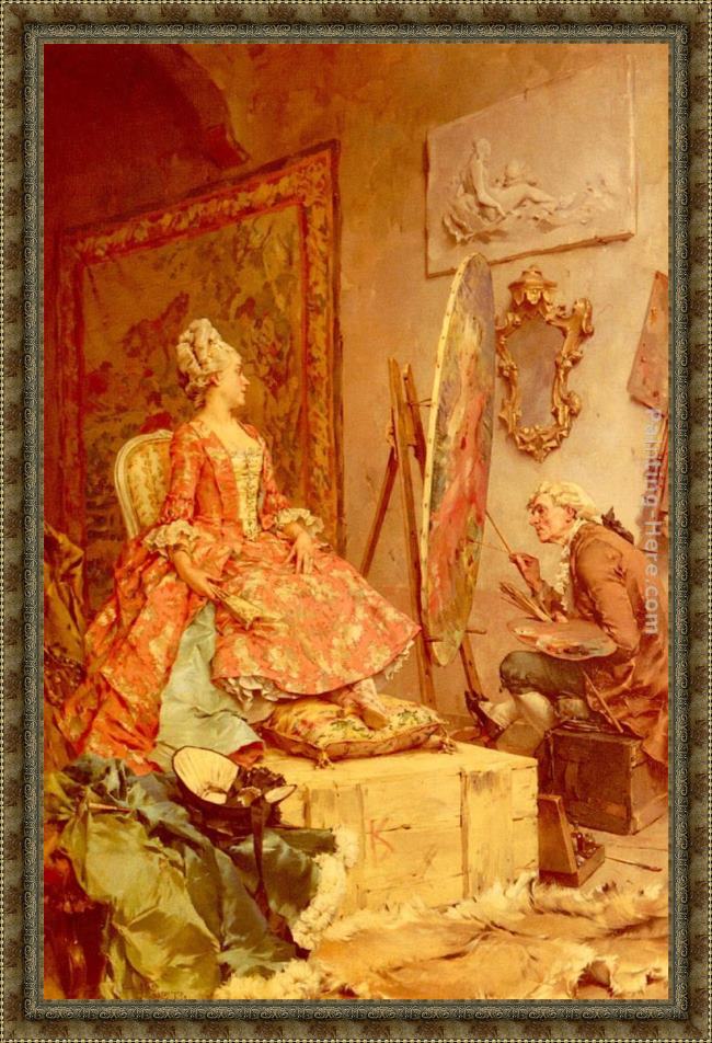 Framed Frederick Hendrik Kaemmerer sitting for her portrait painting