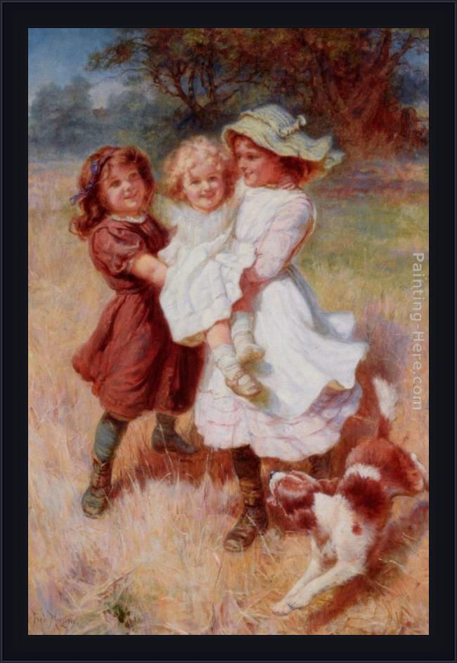 Framed Frederick Morgan good friends painting