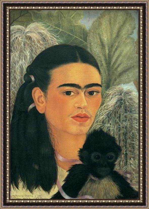 Framed Frida Kahlo fulang chang and i painting