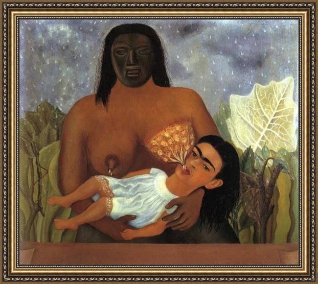 Framed Frida Kahlo my wet nurse and i painting