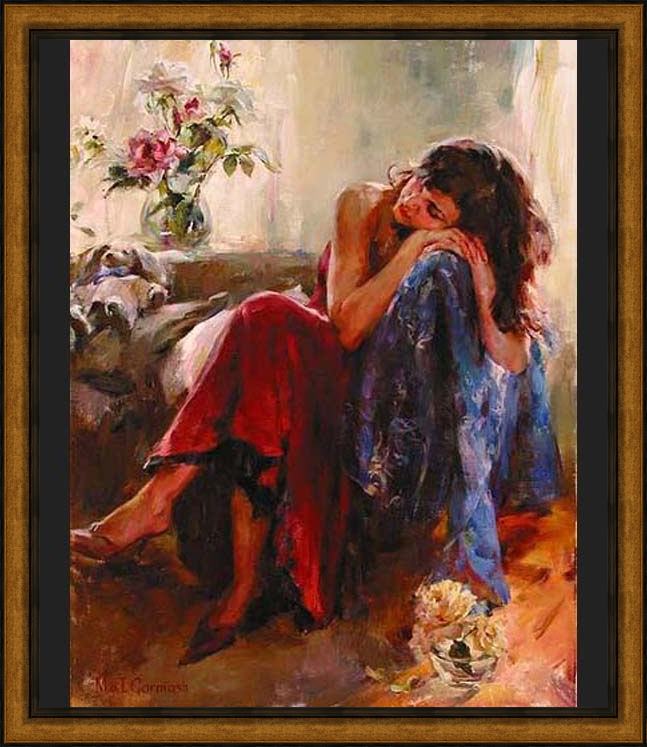 Framed Garmash dreaming of love painting