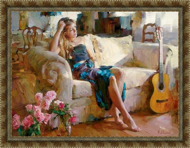 Framed Garmash music in the afternoon painting
