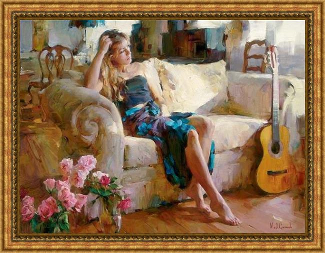 Framed Garmash music in the afternoon painting