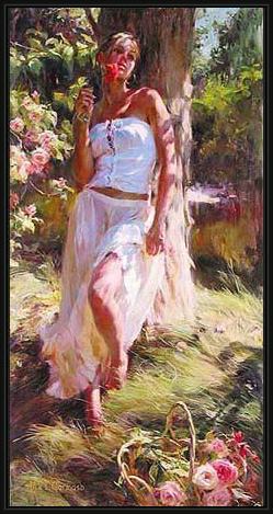 Framed Garmash quiet moment painting