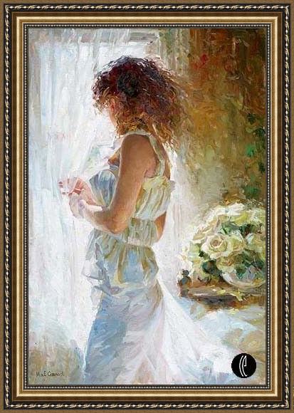 Framed Garmash waiting for love painting