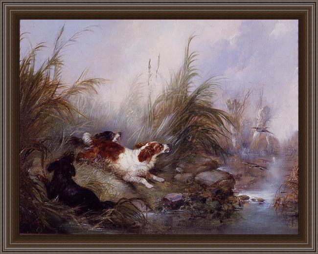 Framed George Armfield they got away painting