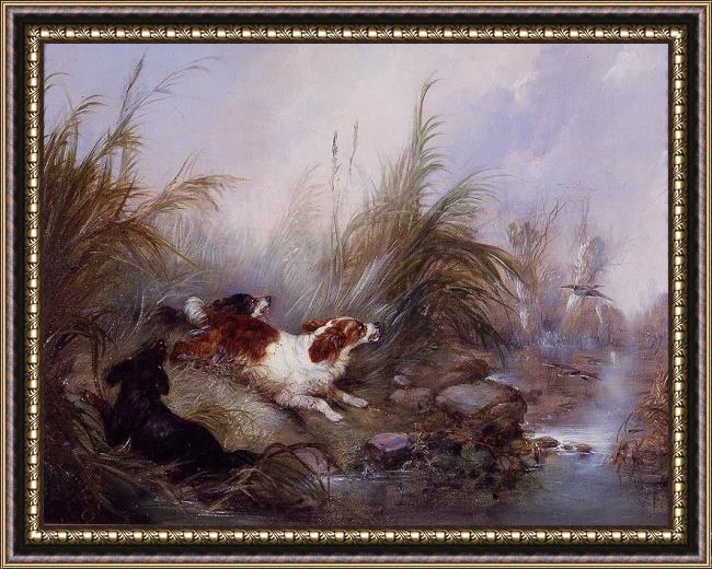 Framed George Armfield they got away painting