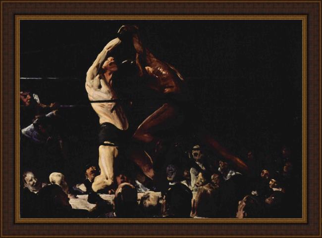 Framed George Bellows both members of this club painting