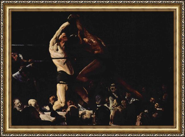 Framed George Bellows both members of this club painting