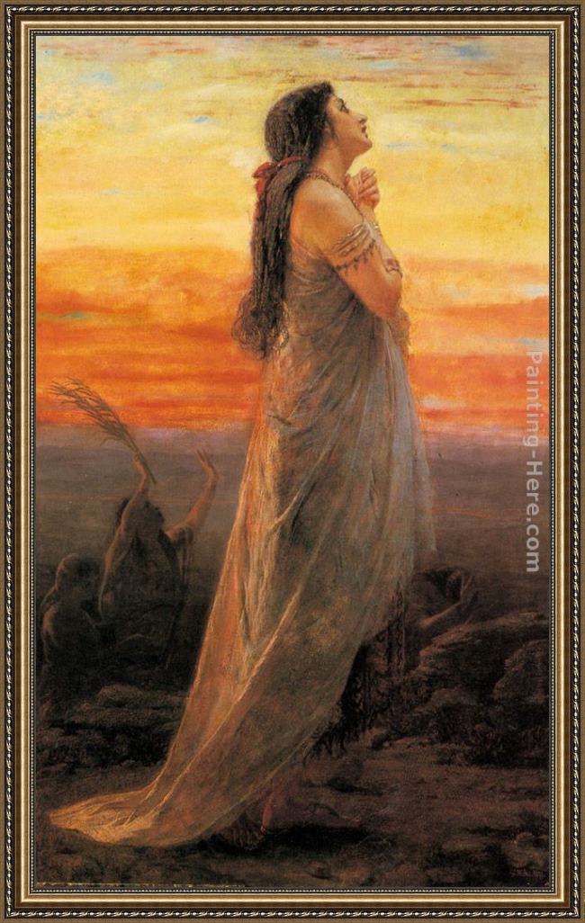 Framed George Elgar Hicks the lament of jephthah's daughter painting