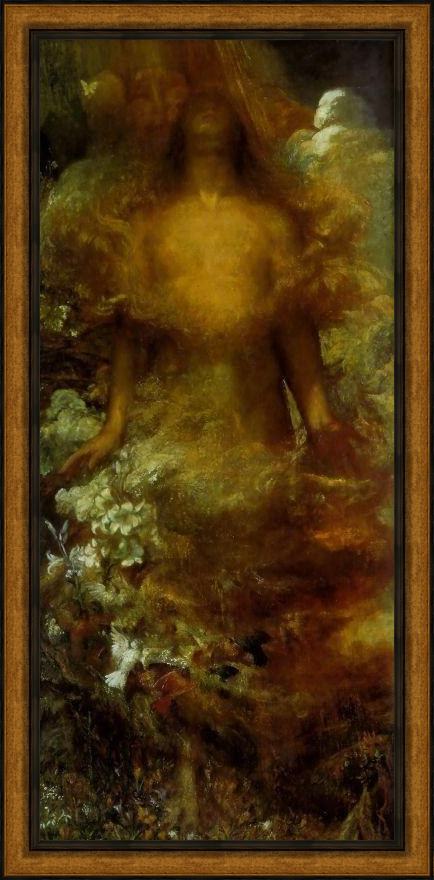 Framed George Frederick Watts she shall be called woman painting