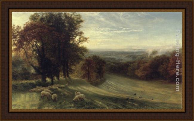Framed George Vicat Cole autumn morning painting