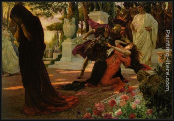 Framed Georges Antoine Rochegrosse the death of messalina painting