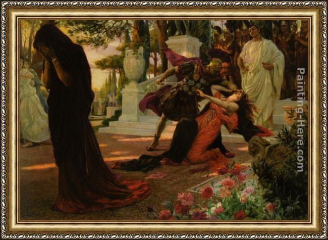 Framed Georges Antoine Rochegrosse the death of messalina painting
