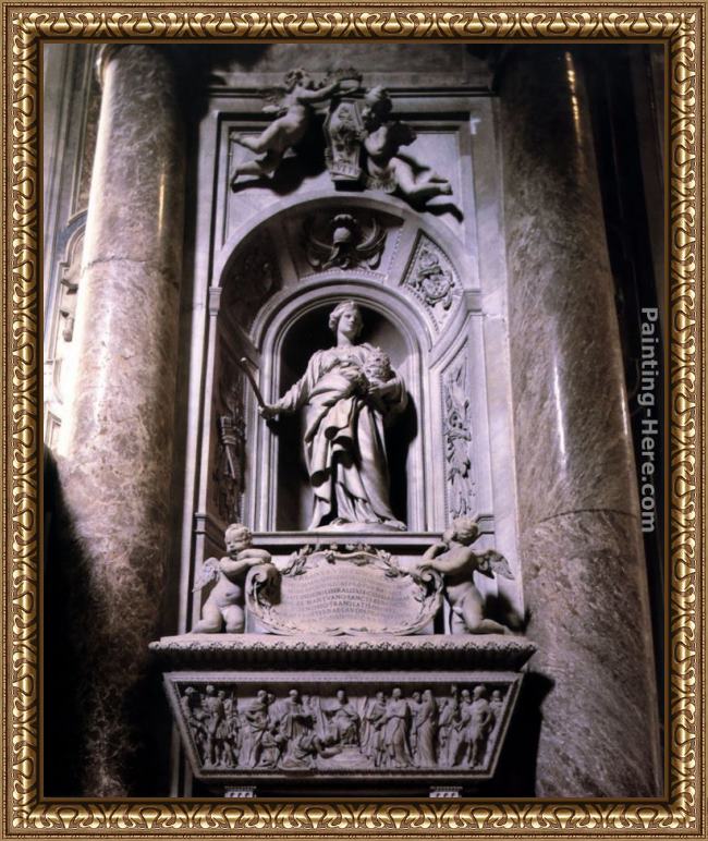 Framed Gian Lorenzo Bernini tomb of countess matilda of tuscany painting