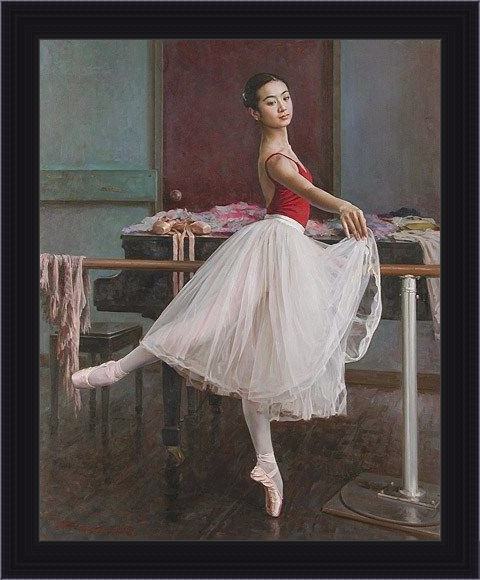 Framed Guan zeju pirouette painting